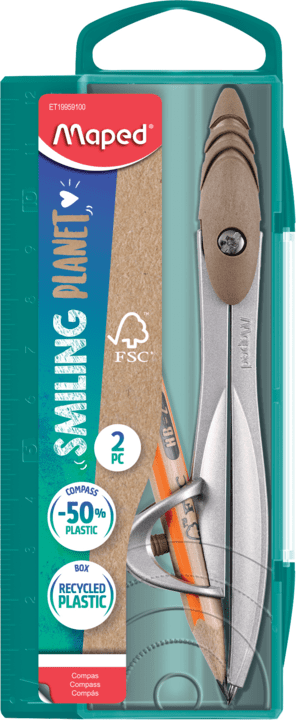 Compas bague Study smiling planet FSC Mix Réf 199121 Maped