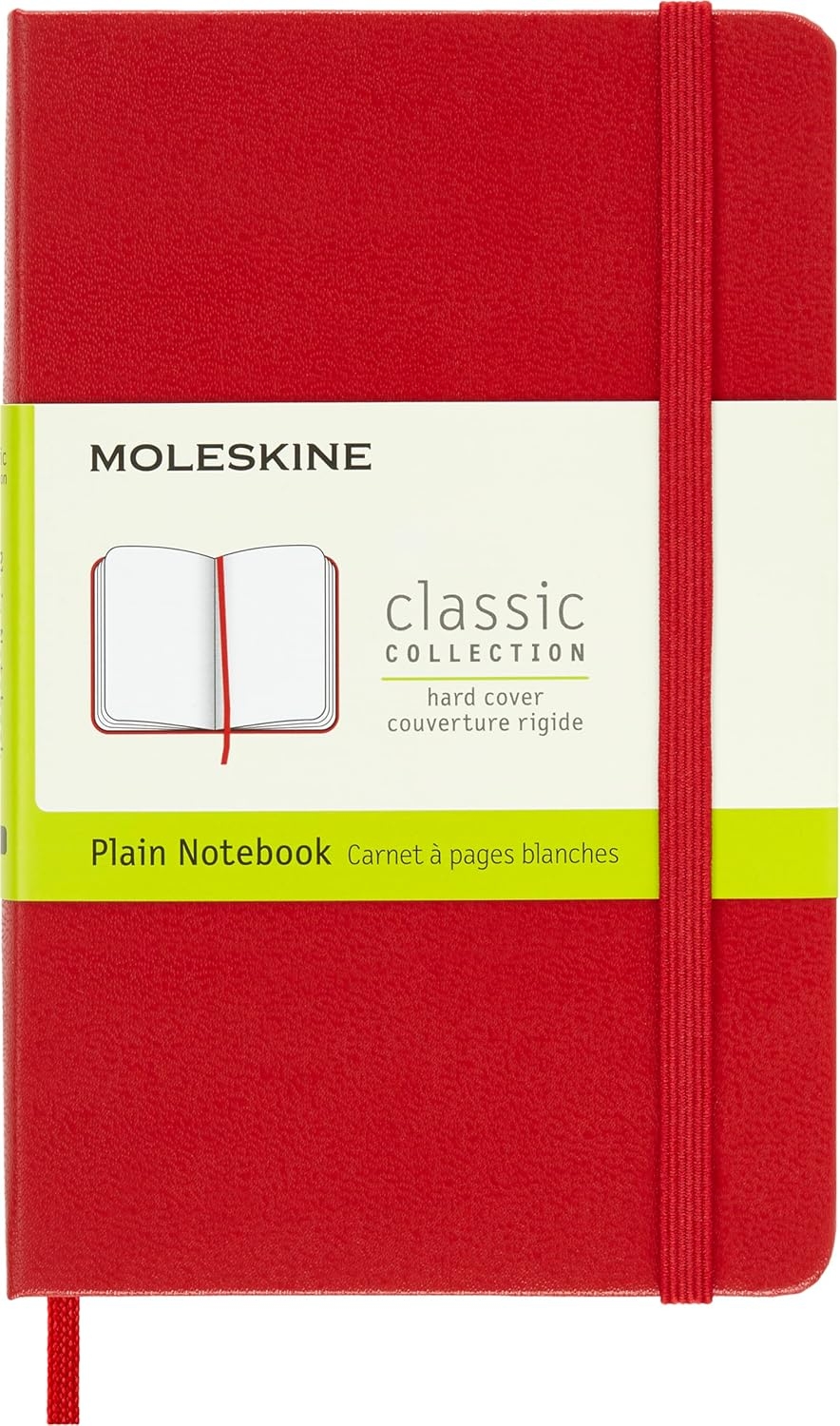 Carnet Classic, couv. Rouge Rigide, Blanc, Ft LG